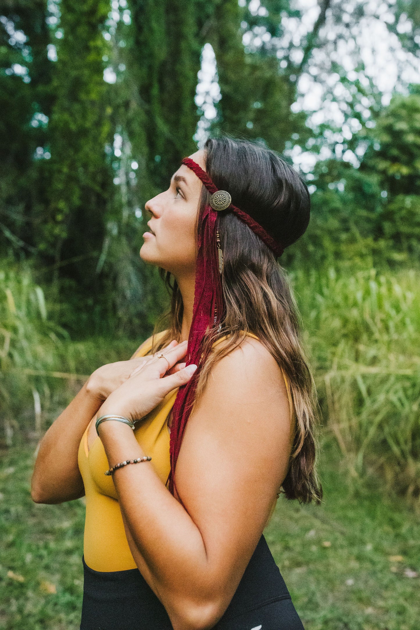 Maroon Suede Halo